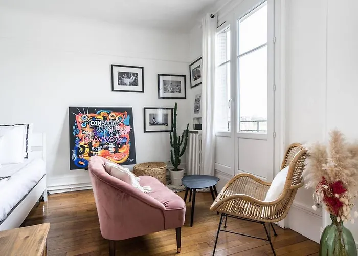 Le Nid Parisien - Chic - Vue Tour Eiffel Апартаменты