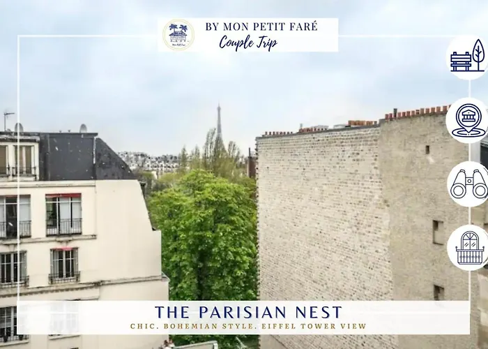 Le Nid Parisien - Chic - Vue Tour Eiffel Апартаменты *